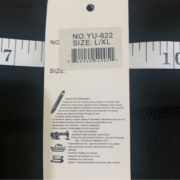 NWT Black Crisscross Mesh Leggings-Size L/XL - Picture 8 of 15